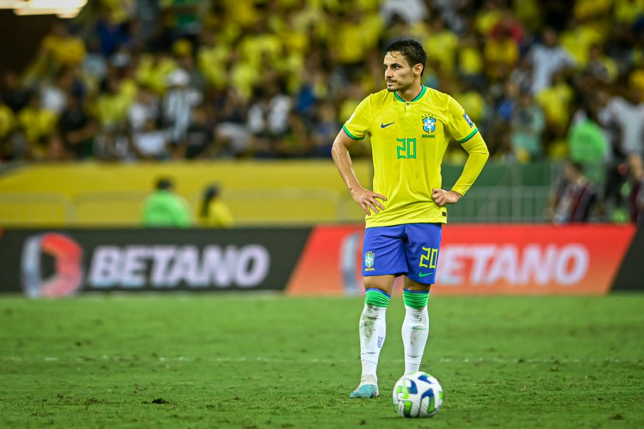 Raphael Veiga lamentou a derrota do Brasil sofrida para a Argentina Foto: Staff Images/CBF