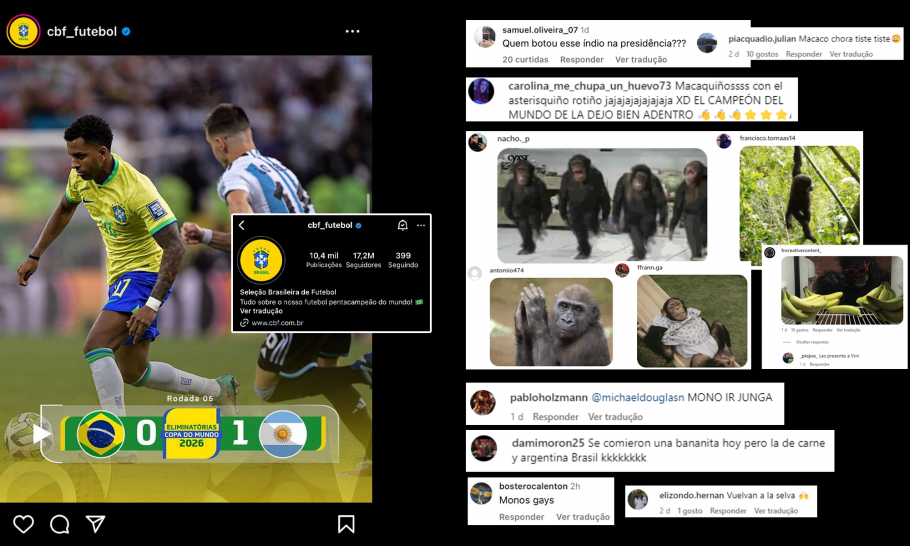 CBF e futebol brasileiro são vítimas de ataques racistas nas redes sociais Foto: Junior Souza/CBF