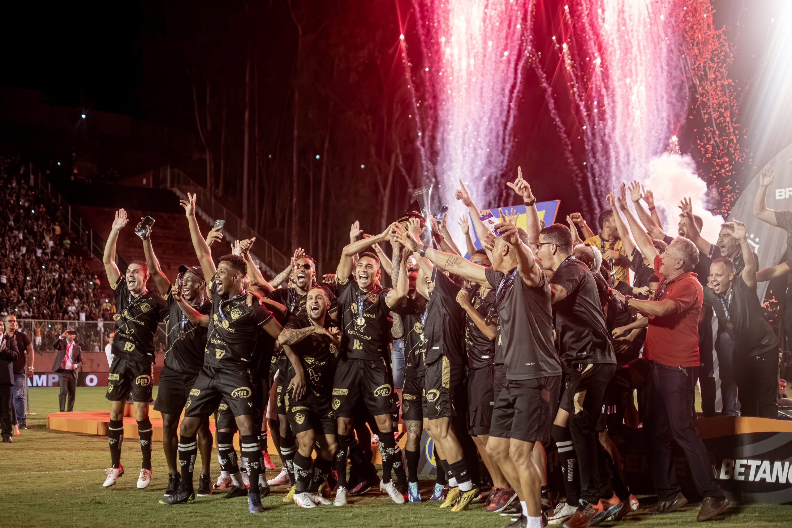 Vitória sagrou-se campeão da Série B 2023 com duas rodadas de antecedência (Foto: Victor Ferreira/ECV)