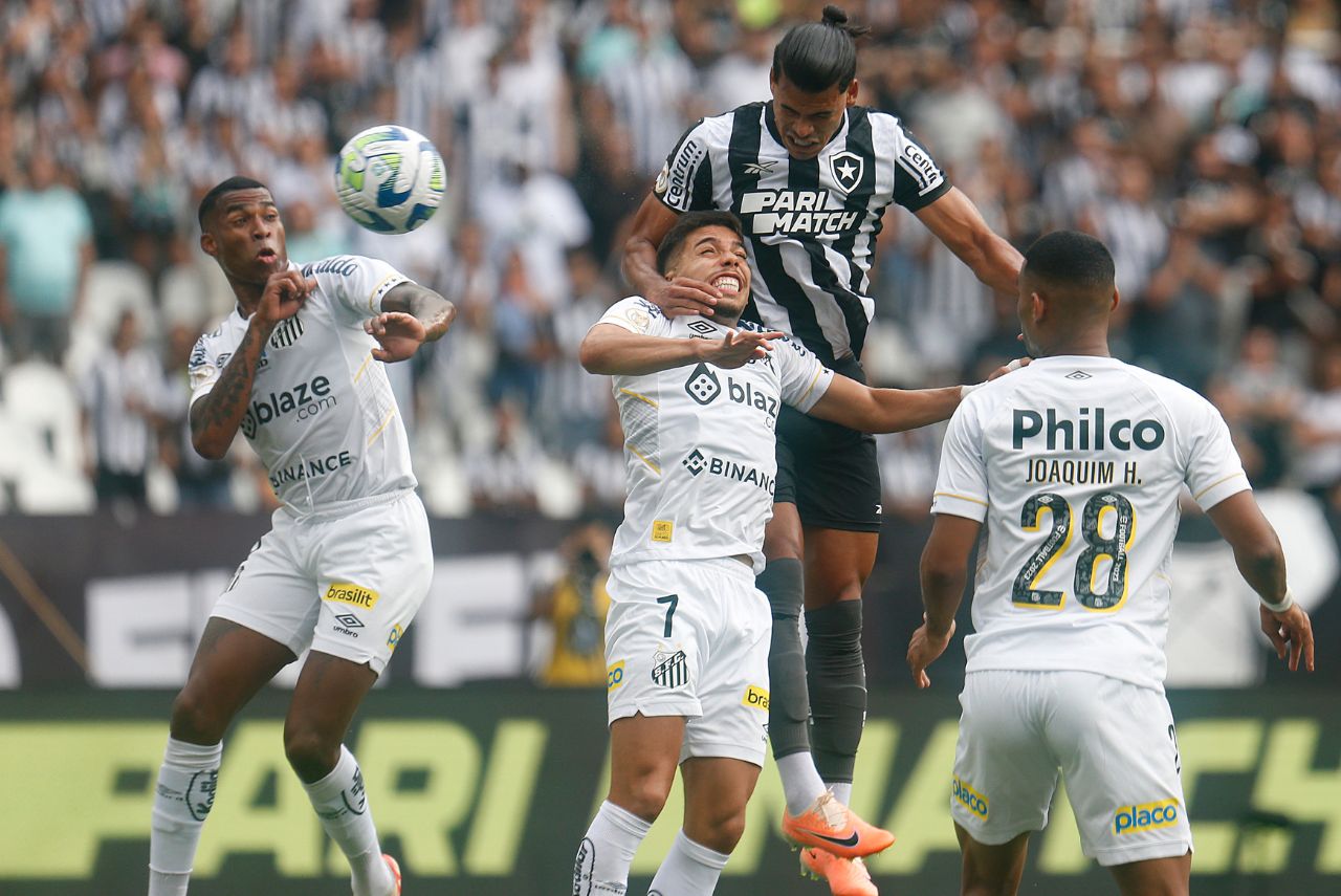 Danilo Barbosa abriu o placar para o Botafogo no empate contra o Santos (Foto: Vitor Silva/Botafogo)