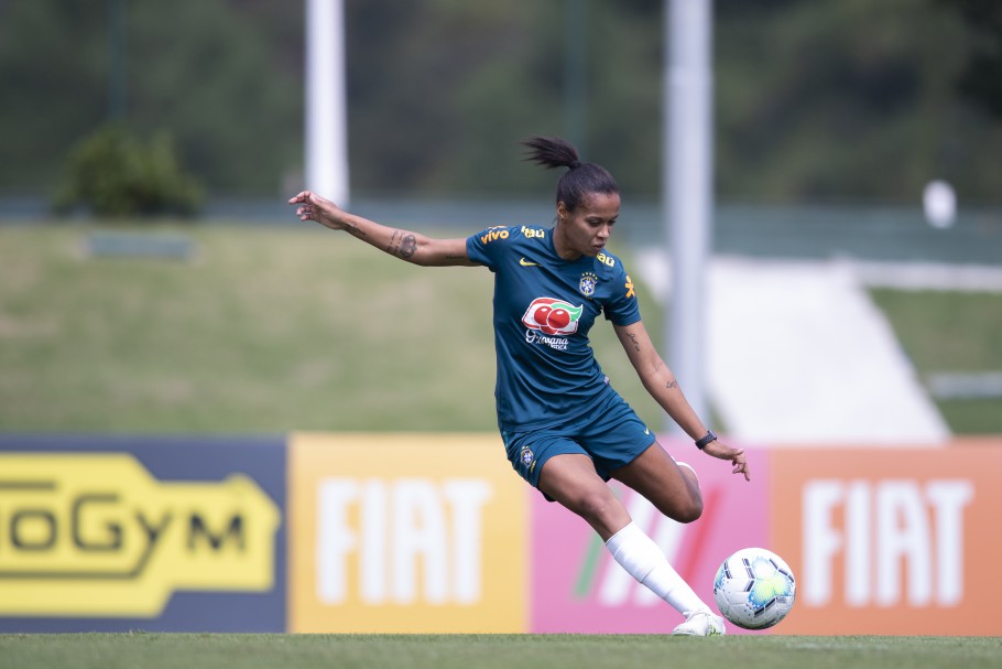 Aline Milene testou positivo para Covid-19 Foto: Thais Magalhães/CBF