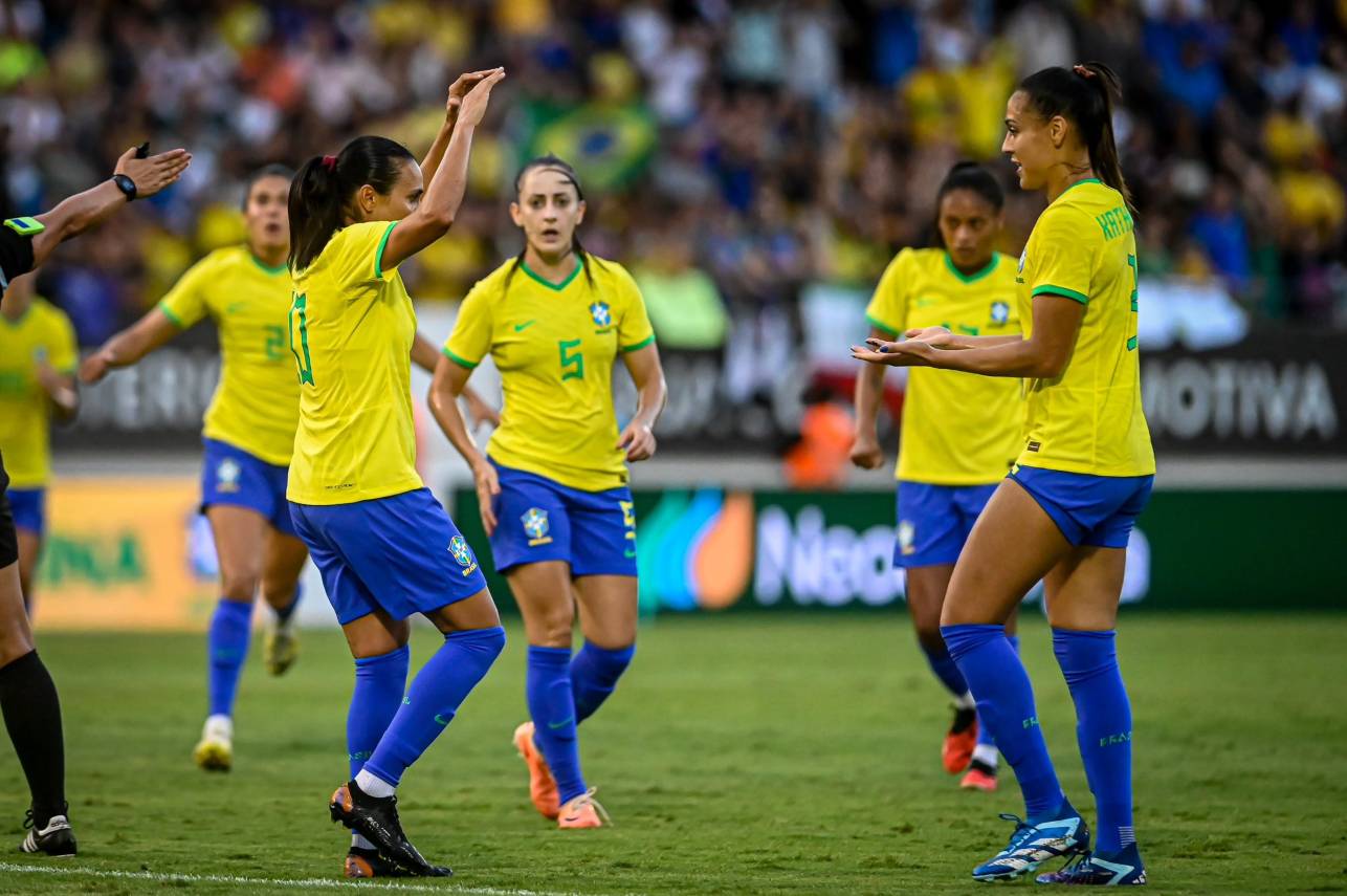 O Brasil conheceu o seu grupo na Copa Ouro Feminina Foto: Nayra Halm / Staff Images Woman / CBF
