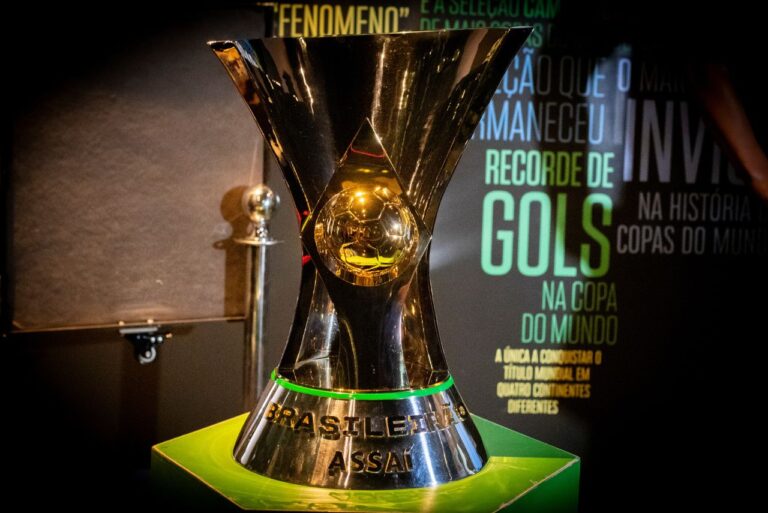 <p>Atual troféu do Brasileirão. O Flamengo lidera o ranking da CBF.</p>
