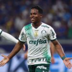 Endrick marcou o gol do Palmeiras na conquista do Brasileirão 2023 Foto: Cesar Greco/Palmeiras