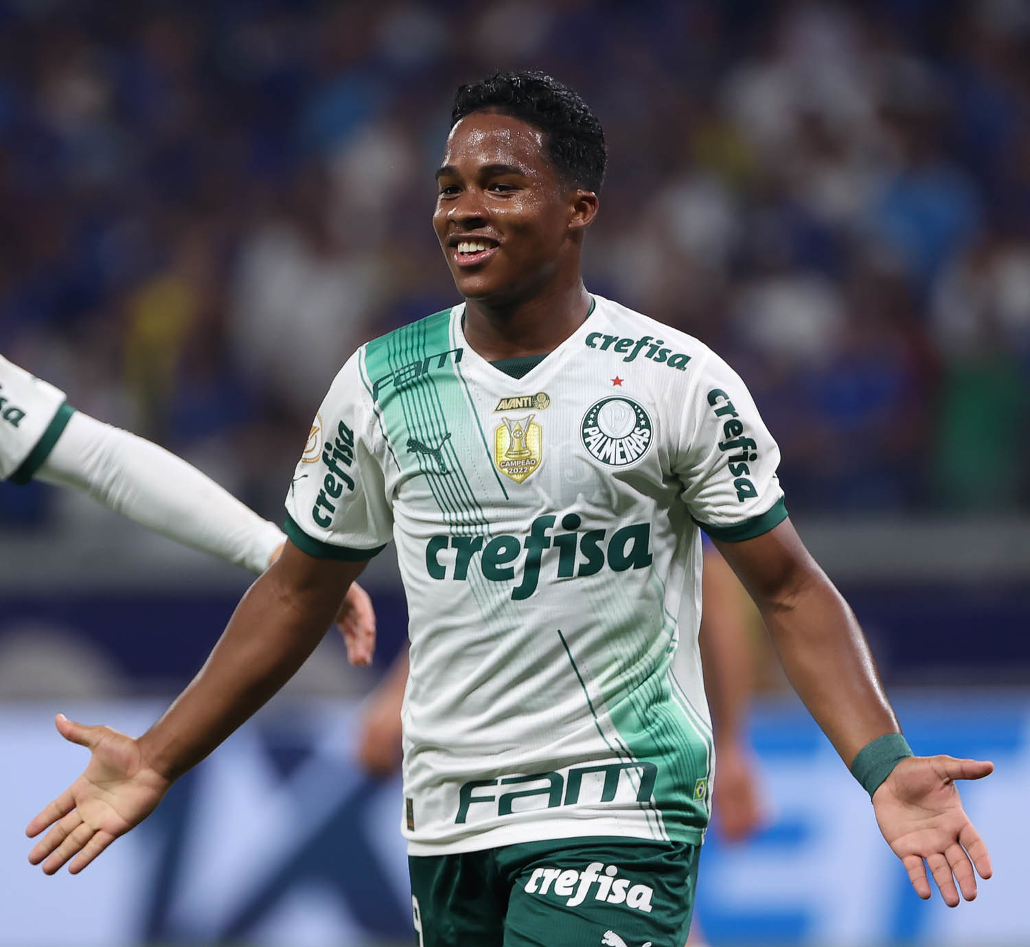 Endrick marcou o gol do Palmeiras na conquista do Brasileirão 2023 Foto: Cesar Greco/Palmeiras