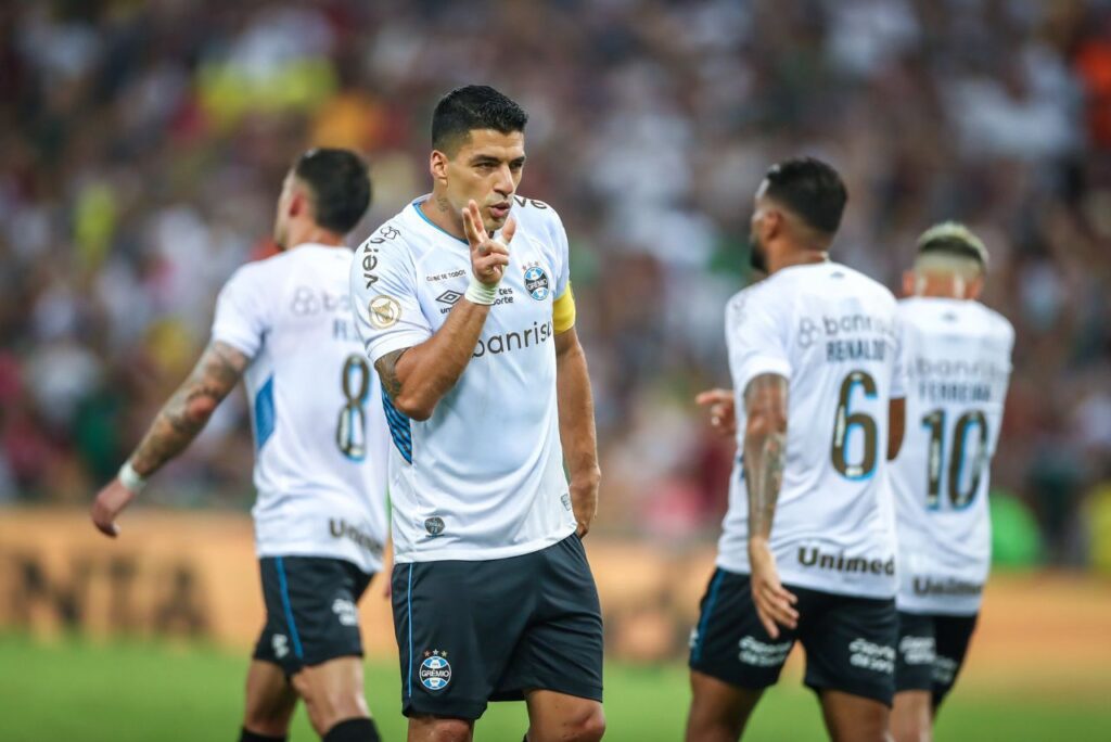 Luis Suárez comemora seu gol contra o Fluminense no Maracanã na última rodada do Brasileirão 2023