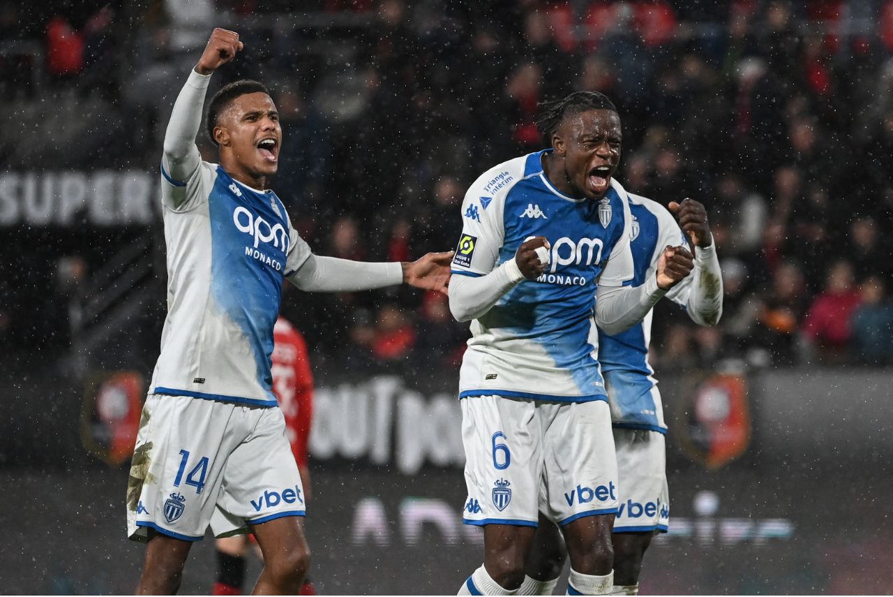 Monaco conquistou vitória importante sobre o Rennes no Campeonato Francês (Foto: Sebastien Salom-Gomis/AFP)