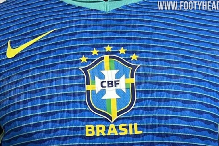 <p>Possível novo uniforme da Seleção Brasileira. Foto: Reprodução/FootyHeadlines </p>
