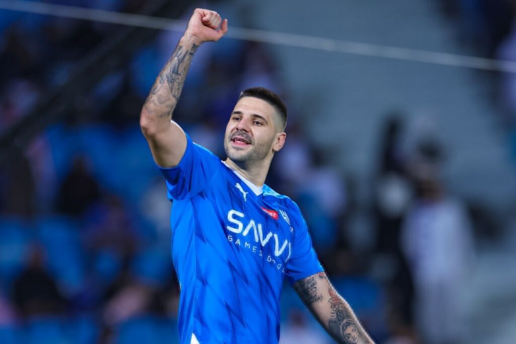 Mitrovic é o artilheiro do Al-Hilal com 22 gols em 24 jogos. Foto: Reprodução/Al-Hilal
