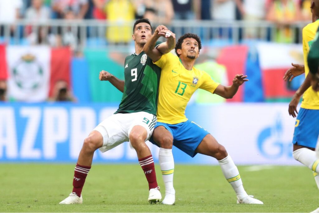 Confronto entre Brasil e México na Copa do Mundo de 2018 (Foto: Lucas Figueiredo/CBF)