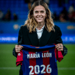 Mapi León renova com o Barcelona até 2026 Foto: Barcelona/Divulgação/X