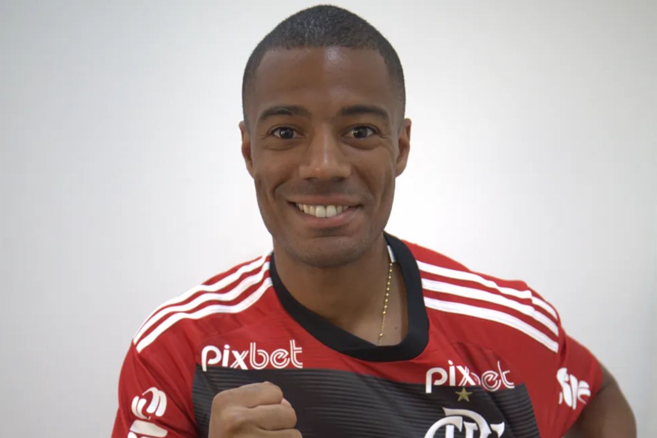 De La Cruz com a camisa do Flamengo