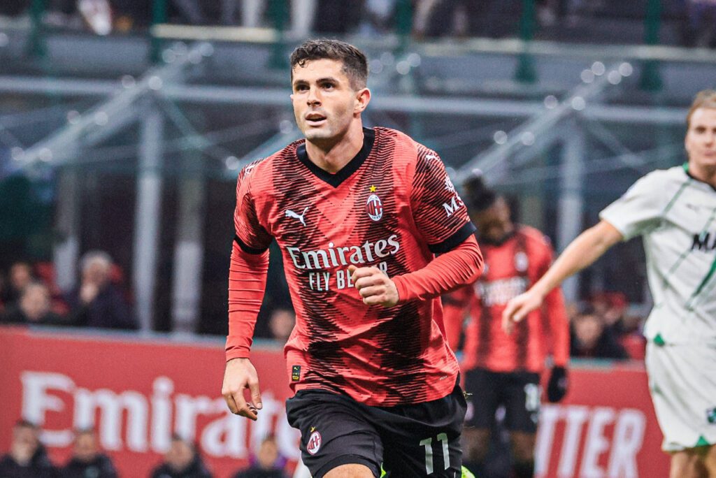 Pulisic fez o gol da vitória do Milan sobre o Sassuolo