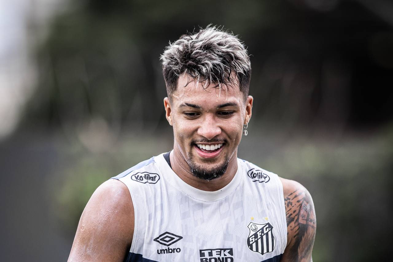 Marcos Leonardo vai deixar o Santos e jogar pelo Benfica de Portugal. Foto: Raul Baretta/Santos