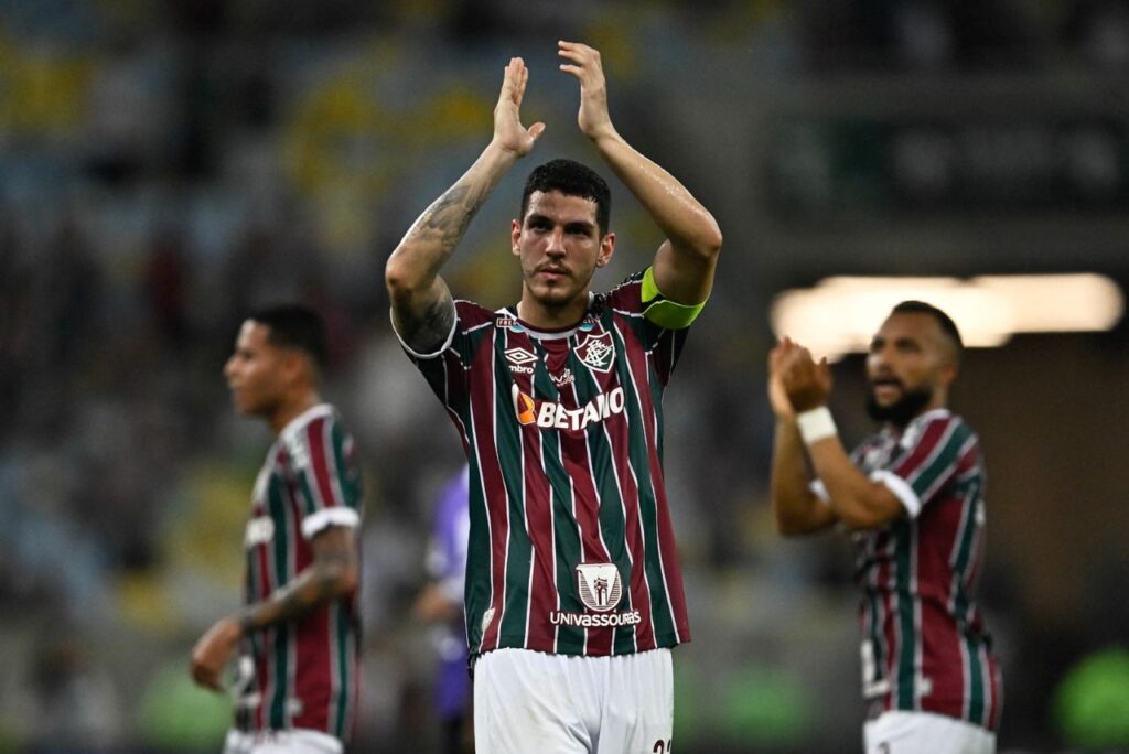 Nino foi o capitão do Fluminense na conquista da Libertadores 2023 (Foto: Mauro Pimentel/AFP)