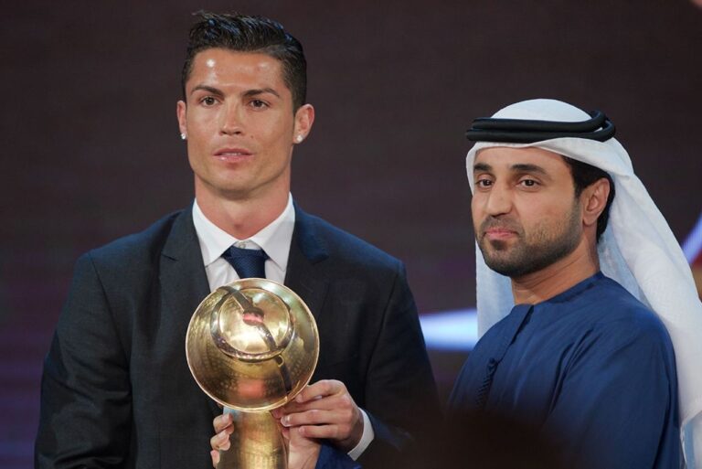 <p>Cristiano Ronaldo em cerimônia do Globe Soccer Awards em 2014 (Foto: Divulgação)</p>
