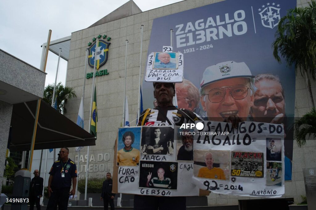 Corpo de Zagallo foi velado na sede da CBF