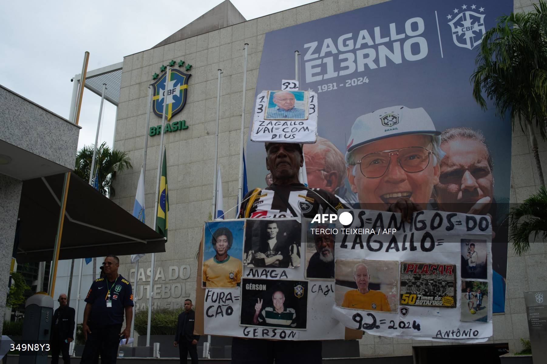 Corpo de Zagallo foi velado na sede da CBF