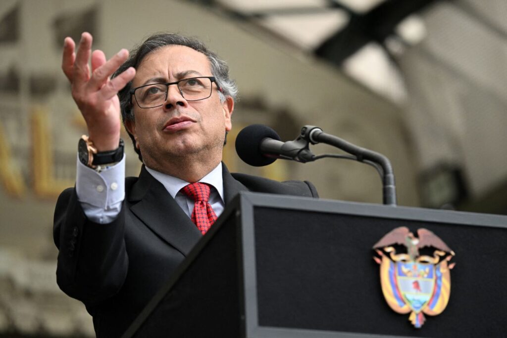 Presidente da Colômbia em discurso no fim de 2023