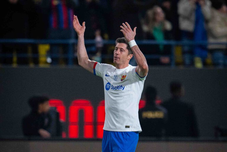 <p>Lewandowski marcou na vitória do Barça sobre o Osasuna (Foto: Divulgação/Barcelona)</p>
