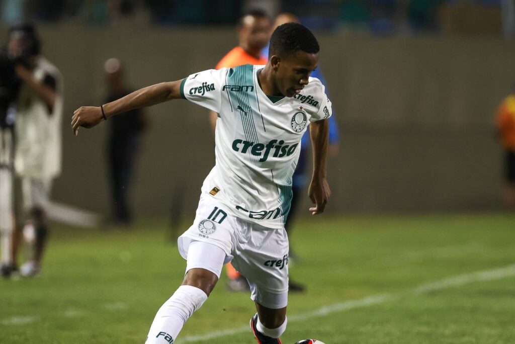 Estevão está na mira do Chelsea da Inglaterra. Foto: Fabio Menotti/Palmeiras