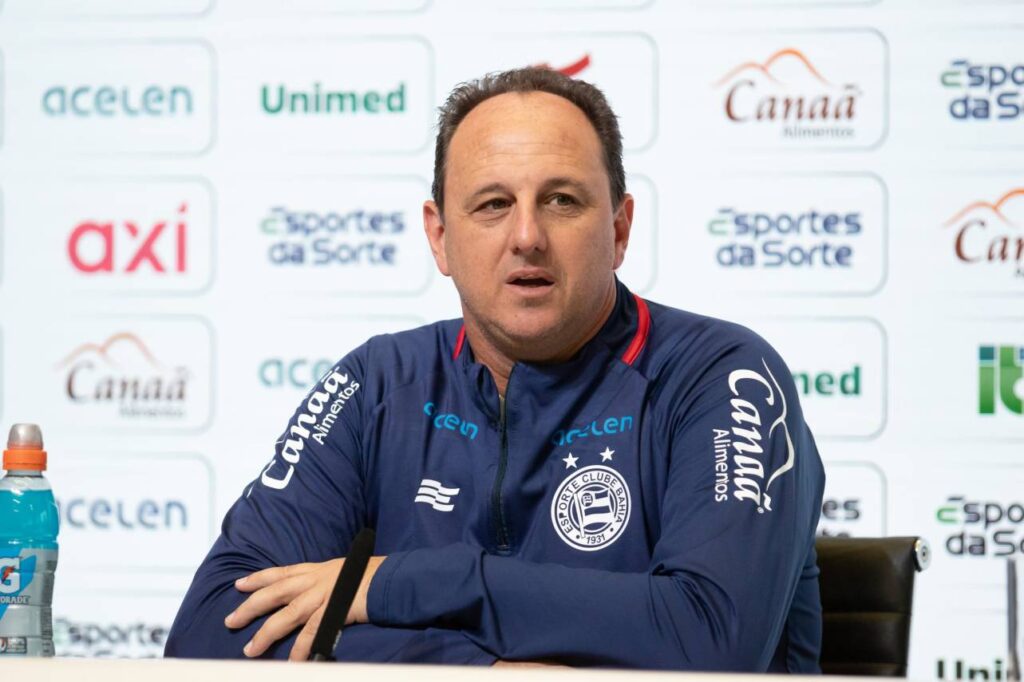 Rogério Ceni está em pré-temporada com o Bahia em Manchester. Foto: Reprodução/X