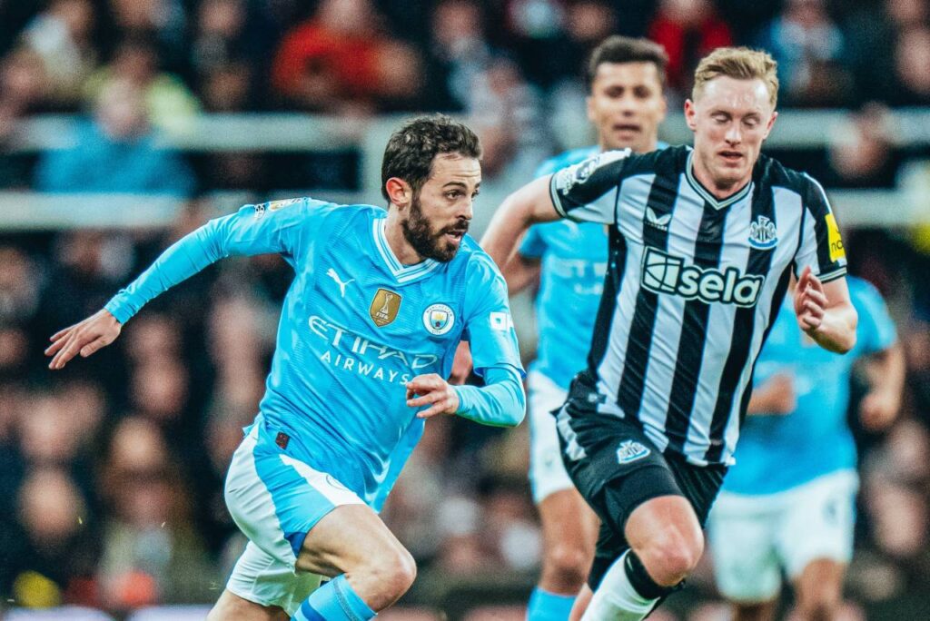 O City abriu o placar com Bernardo Silva e tomou a virada ainda no 1º tempo. Foto: Reprodução/X
