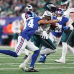Os Eagles confirmaram a ausência do principal wide receiver da franquia, A.J Brown. Foto:AL BELLOGETTY IMAGES NORTH AMERICAGetty Images via AFP