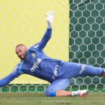 Weverton teve seu contrato renovado até 2026. Foto: Fabio Menotti/Palmeiras