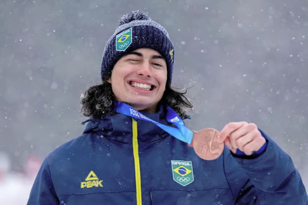 Zion Bethonico conquistou o bronze nas Olimpíadas de Inverno de Gangwon (Foto: COB/Divulgação)