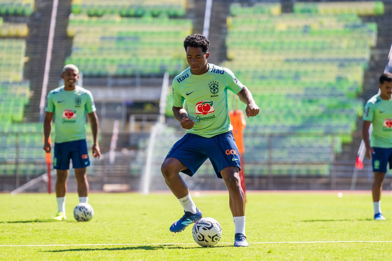 Treino do Brasil na Venezuela