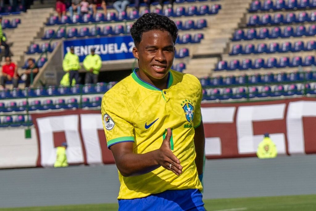 Endrick marcou o gol da vitória da Seleção Brasileira sobre a Bolívia. Foto: Joilson Marconne / CBF