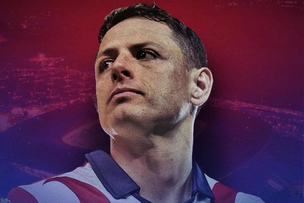 Atacante Chicharito Hernández em anúncio do Chivas