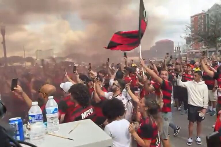 <p>Torcedores do Flamengo nos Estados Unidos. Foto: Reprodução/CRF</p>
