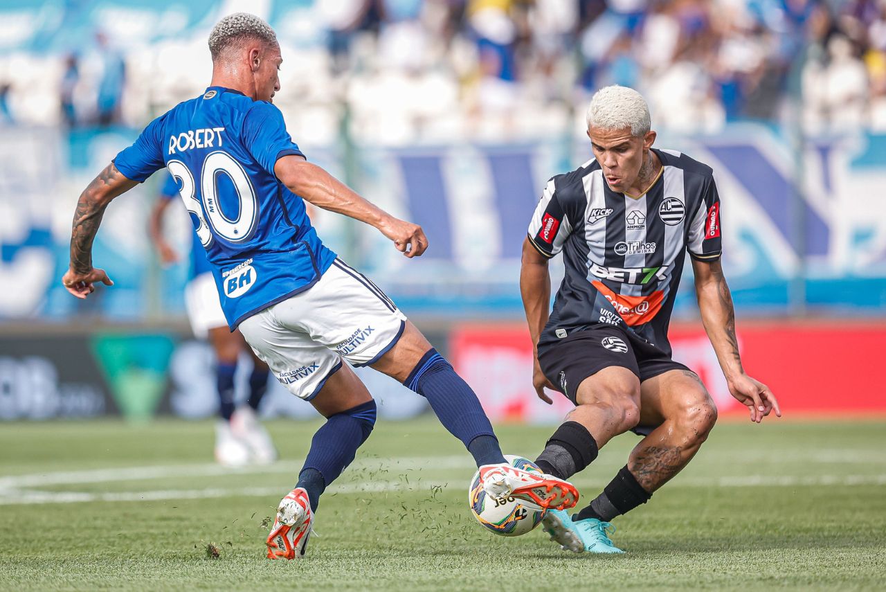 Lance do jogo Cruzeiro x Athletic Club no Campeonato Mineiro 2024