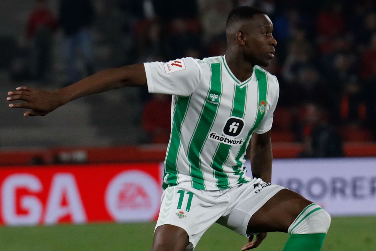 Atacante Luiz Henrique, reforço do Botafogo, em jogo do Real Betis