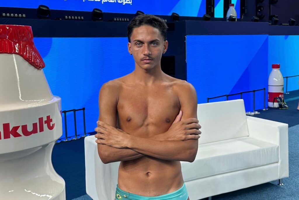 Bernardo Santos, do nado artístico, no Mundial de Esportes Aquáticos