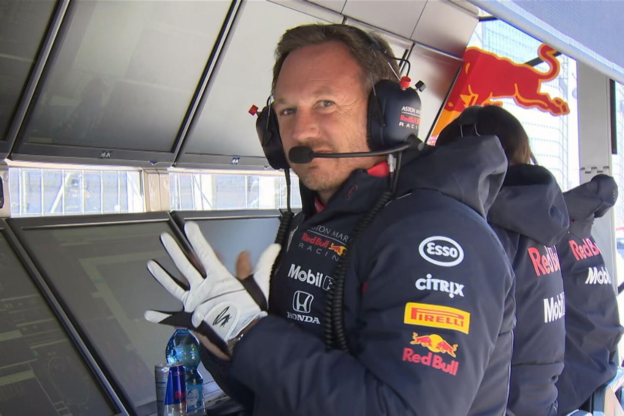 Chefe da equipe Red Bull Racing, Christian Horner, no paddock da Fórmula 1