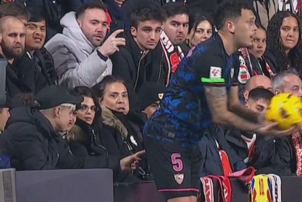 Momento do ocorrido em partida de La Liga