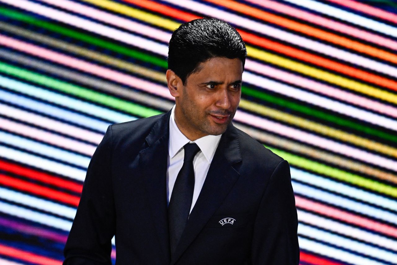 Presidente do PSG, Nasser Al-Khelaifi, durante Congresso da UEFA (Foto: Julien de Rosa/AFP)