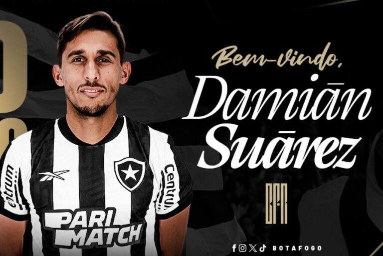 <p>Damián Suárez é o mais novo reforço do Botafogo (Foto: Divulgação)</p>
