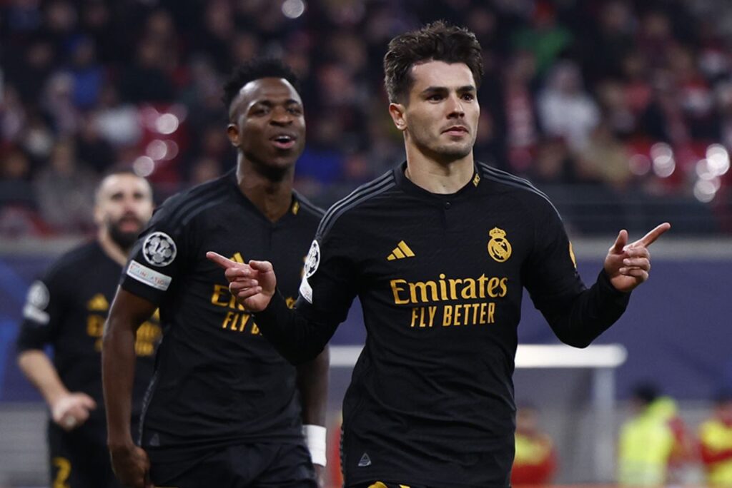 Brahim Díaz comemora gol do Real Madrid