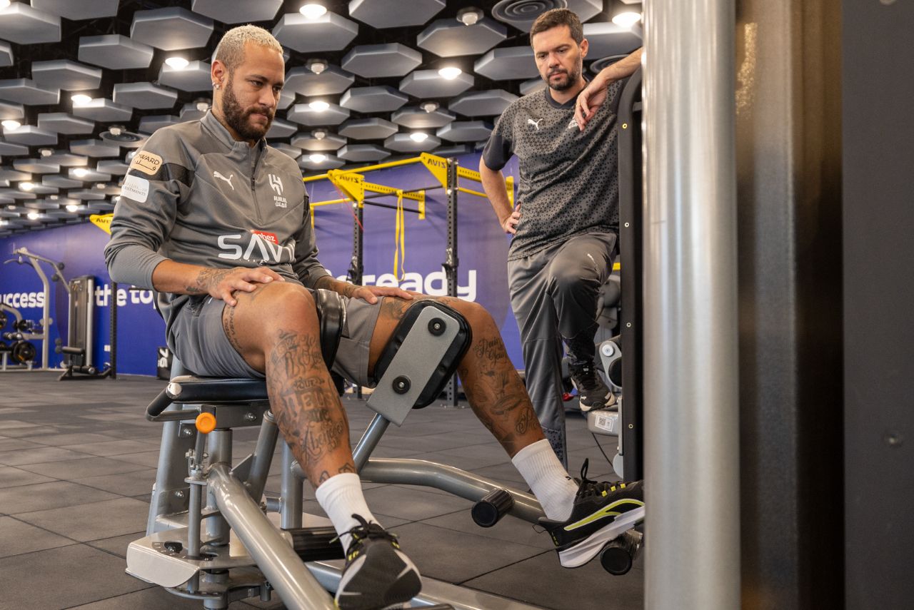 Neymar em treino no Al-Hilal