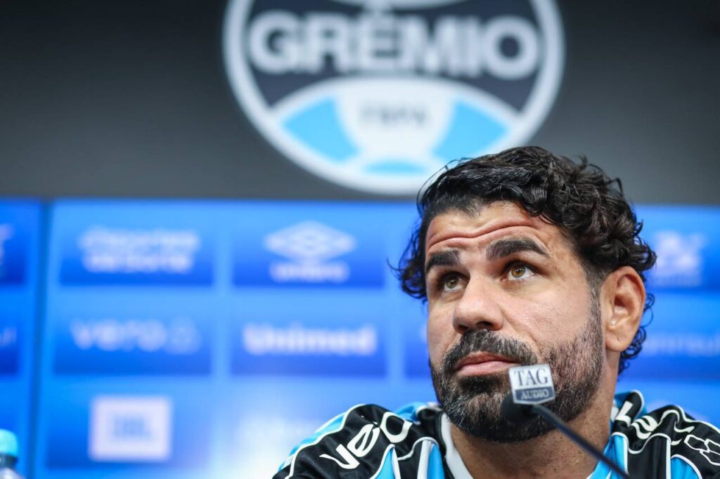 Diego Costa ainda não tem prazo para estrear pelo Grêmio. Foto: Lucas Uebel/Gremio