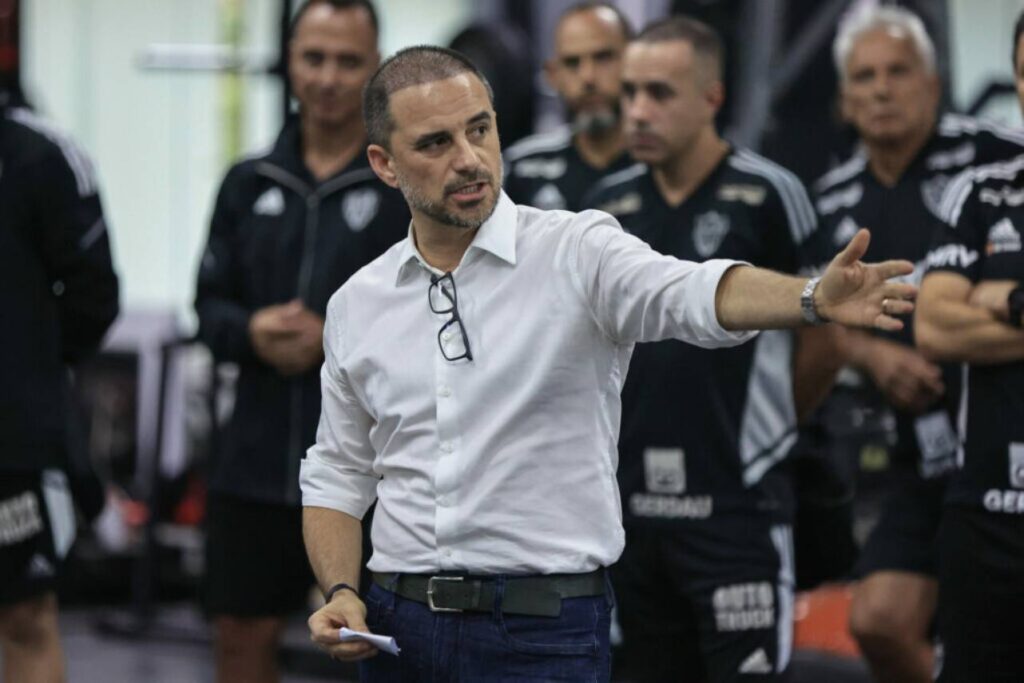 Rodrigo Caetano passou as últimas três temporadas no Atlético-MG. Foto: Pedro Souza/Atlético-MG