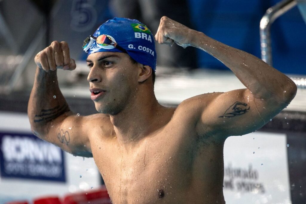 Natação: Guilherme Costa na piscina do Mundial de Esportes Aquáticos 2024