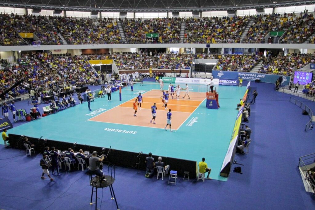 Superliga: Jogo entre Cruzeiro e Minas na Supercopa de Vôlei Masculina 2022, no Recife