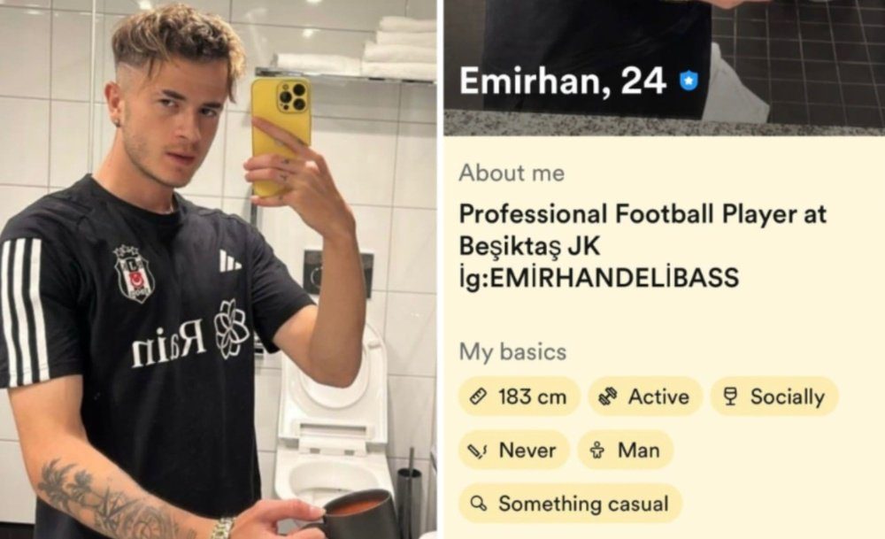 Suposto perfil associado ao jogador Emirhan Delibas (Foto: Reprodução)