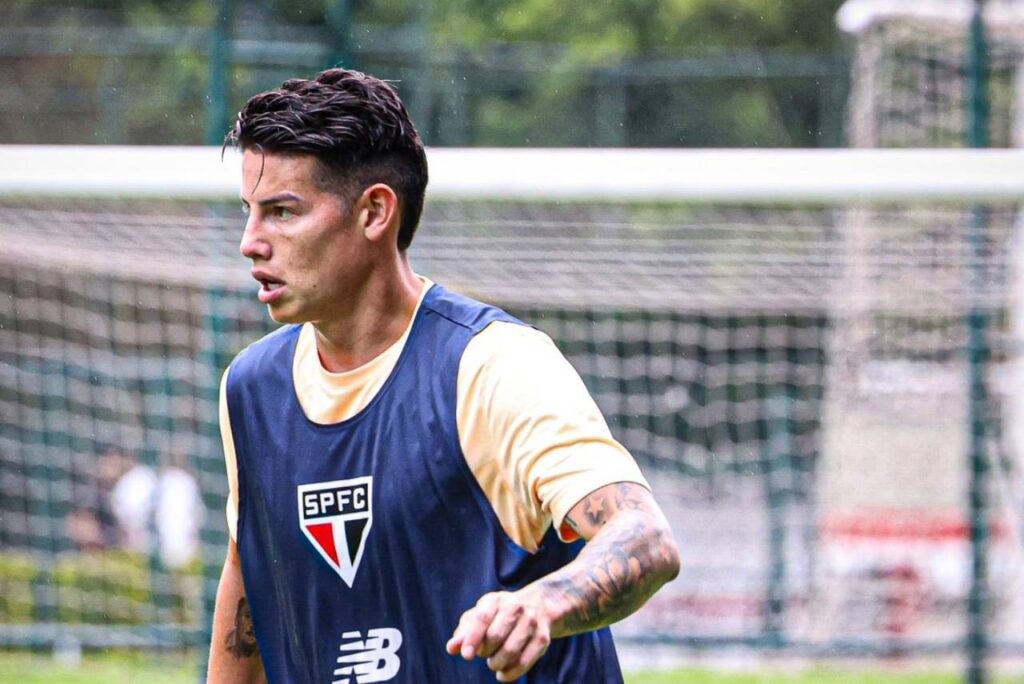James Rodríguez não vai mais deixar o São Paulo. Foto: Reprodução/X