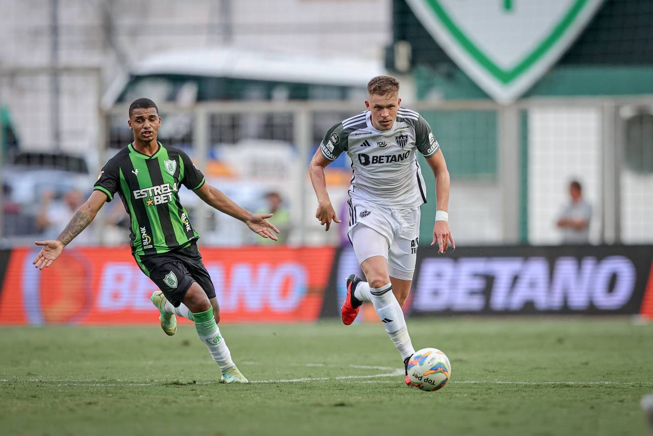 América-MG empatou o clássico contra o Atlético-MG com gol no último minutos. Foto: Pedro Souza/Atlético